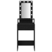 Mesa de tocador  con luces LED en color roble negro 50x41x140 cm