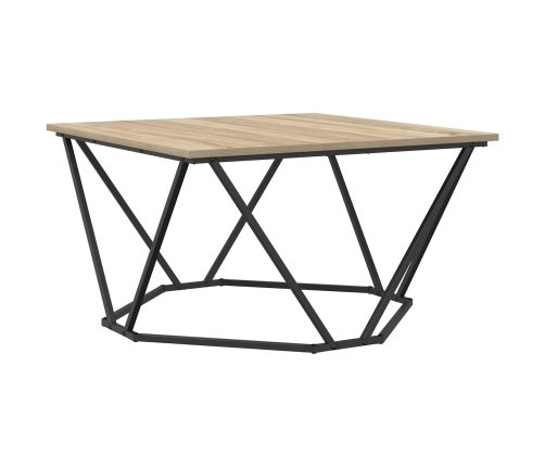 Mesa de café  Roble Sonoma Tablero de partículas y metal Mediana