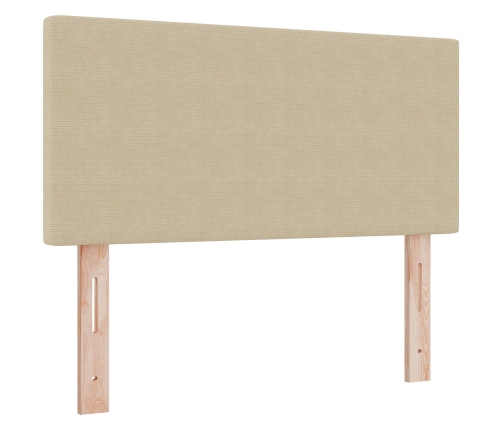 Cama con Box Spring con Colchón Verde Claro Gris 120x200 cm Tela de Corduroy