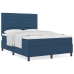 Cama con Muelles  y Colchón Azul 140x190 cm Tela