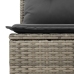 Conjunto de Comedor de Jardín de 6 Piezas con Cojines Gris Poliratán Acacia