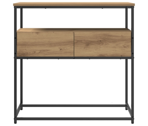 Mesa Consola  Artisan Roble 75x40x75 cm Madera Compuesta y Acero
