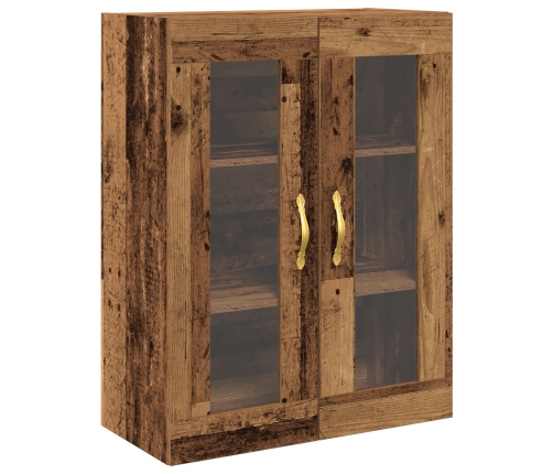 Armario de pared  con puertas de vidrio Madera antigua 69,5x34x90 cm