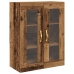 Armario de pared  con puertas de vidrio Madera antigua 69,5x34x90 cm