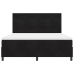 Cama Box Spring  con Colchón Negro Super Rey Terciopelo
