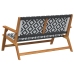 Banco de Jardín  Negro y Blanco 122x76x73.5 cm Madera Maciza de Acacia