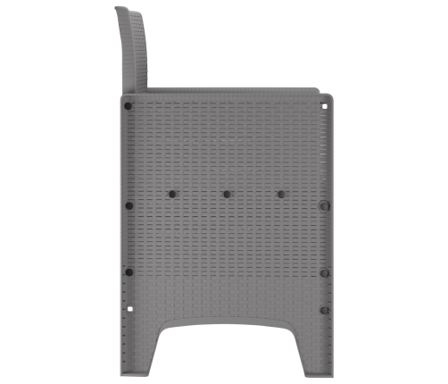 Silla de Jardín  Conjunto de 2 Gris Claro Resina Plástica Estándar