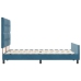 Estructura de Cama  Azul Oscuro 140x190 cm Terciopelo