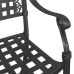 Sillas de jardín  2 pcs negras de aluminio fundido