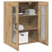 Gabinete Suspendido con Puertas de Vidrio Roble Artesanal 69.5x34x90 cm