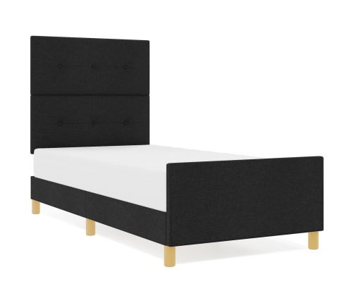 Cama de tela negra  90x200 cm