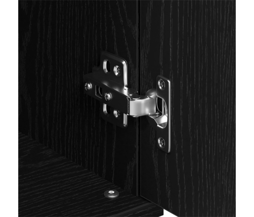 Mueble de almacenamiento Negro Roble 104x35x70 cm Madera Ingeniería