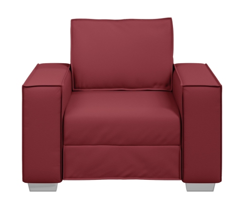 Sillón  Rojo Vino 59 cm de Cuero Sintético