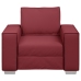 Sillón  Rojo Vino 59 cm de Cuero Sintético