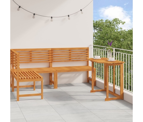 Conjunto de Bistro de Jardín de 3 Piezas de  en Madera Sólida de Acacia