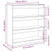 Mueble para libros / Separador de ambientes Roble negro 100x30x103cm Madera resistente
