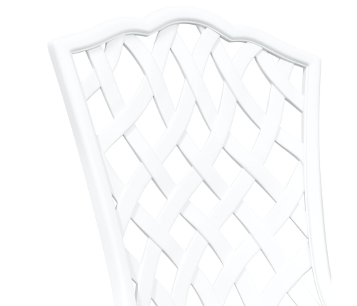 Juego de Bistro de Jardín de 3 Piezas  Color Blanco en Aluminio Fundido