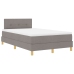 Cama Box Spring con Colchón Taupe 120x200 cm Tela