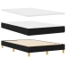 Cama con Base con Colchón y LED Negra 120x200 cm Tela