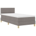 Cama Box Spring con Colchón Taupe 90x200 cm Tela