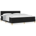 Cama Box Spring  con Colchón Negra 180x200 cm Tela