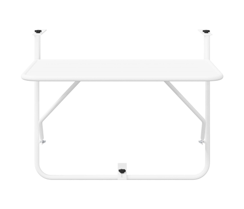 Mesa de Balcón Colgante  Plegable Blanca 60x40 cm Acero