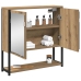Armario Espejo de Baño  Roble Artesanal 60x16x60 cm Madera Elaborada