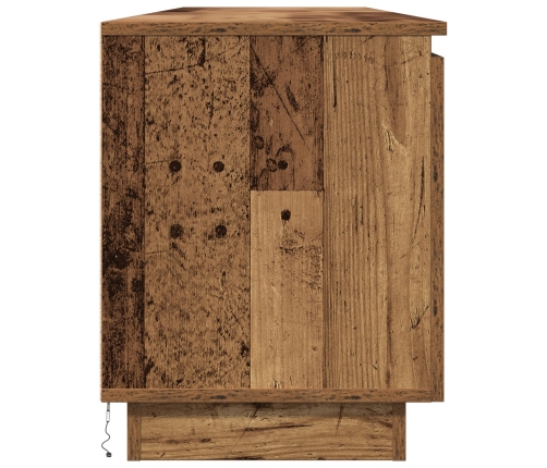 mueble de TV  con LED madera vieja 180x38x49 cm madera elaborada