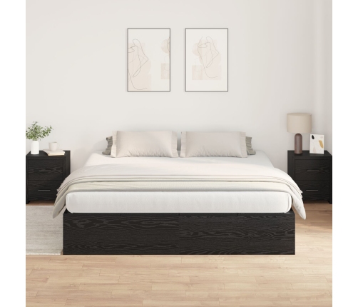Cama con almacenamiento  Marco Negro Roscado 180x200 cm