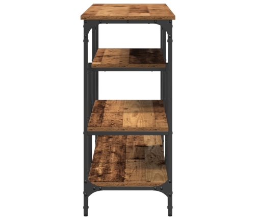 Mesa Consola de madera antigua 100x35x75 cm de madera aglomerada y acero