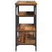 Mesa Consola de madera antigua 100x35x75 cm de madera aglomerada y acero
