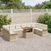 Conjunto de Comedor de Jardín de 11 Piezas con Cojines Ratán Beige Acacia