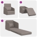 Sofá cama  2 en 1 Taupe 65x80x83 cm Tela