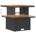 Conjunto de Comedor de Jardín de 3 Piezas con Cojines VidaXL Ratán Poliéster Acacia Negro