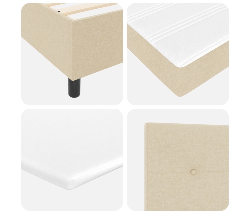 Cama Box Spring con Colchón Crema Super King Tela