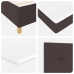 Cama Box Spring  con colchón y banco Marrón Oscuro 100x200 cm Tela