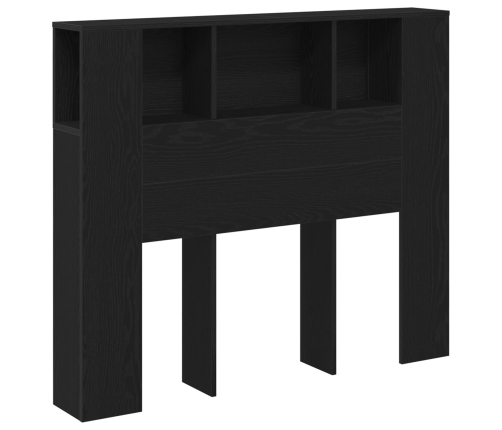 Cabecero de  Armario Negro Roble 120x19x104,5 cm Madera elaborada