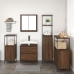 Conjunto de Muebles de Baño de 5 Piezas de  en Madera de Roble Marrón