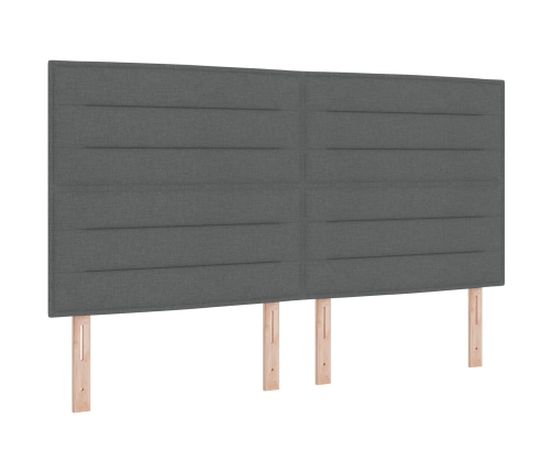 Cabecero  Diseño Lines Gris Oscuro 180 cm Tela