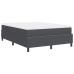 Cama con somier  con colchón gris oscuro 140x200 cm Tela de canalé