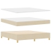 Cama Box Spring  con Colchón y Banco Crema 180x200 cm Tela