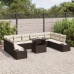 Conjunto de Sofá de Jardín  Set de 11 Beige y Marrón Oscuro