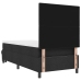 Cama con somier  con colchón y banco negro 100x200 cm tela