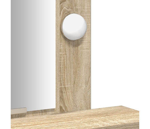 Tocador  con Luces LED - Roble Sonoma - 50x41x140 cm