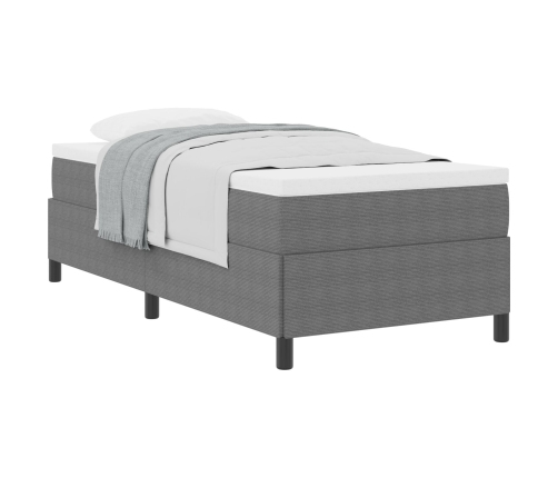 Estructura de Cama  Gris Claro 100x200 cm Tela de Corduroy