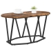 Mesa de café de roble ahumado 80x40x40,5 cm de madera ingenierizada y metal