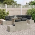 Set de Sofa de Jardín  Juego de 9 Beige, Negro