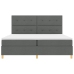 Cama con Box Spring y Colchón Gris Oscuro 200x200 cm Tela