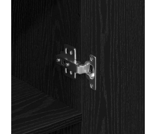 Armarios 2 pcs Negro Roble 69,5x34x180 cm Madera Elaborada