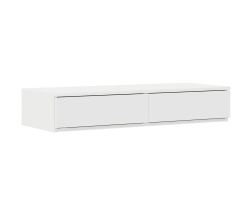 Marco de cama con almacenamiento  Blanco Madera compacta